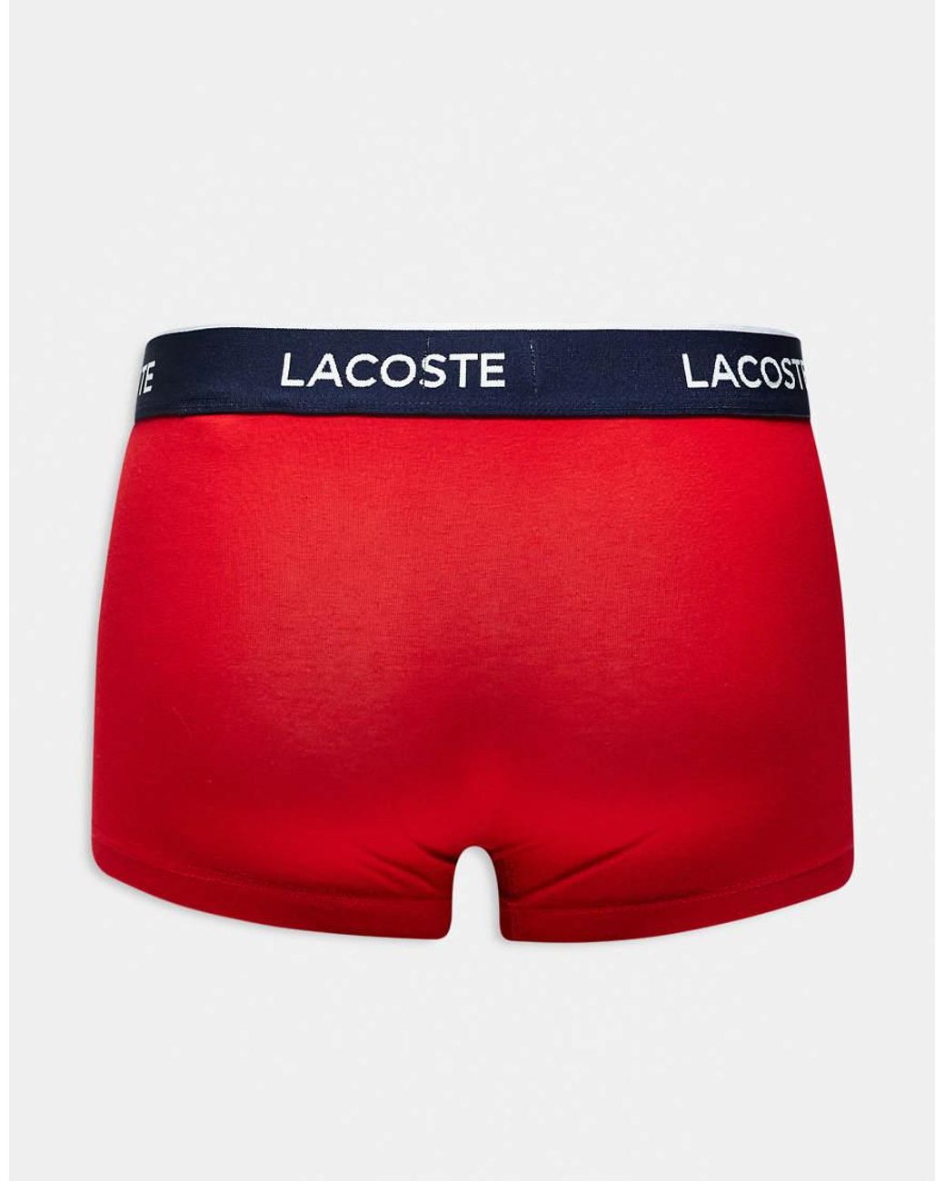 Lacoste Blue 3 Pack Trunks for men