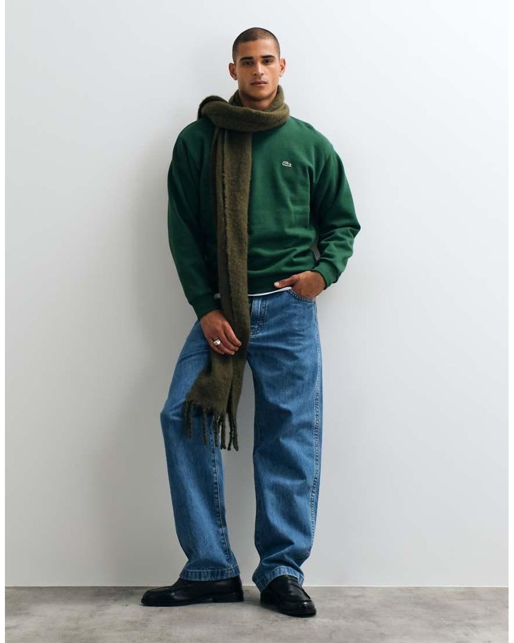 Lacoste Green Logo Sweatshirt for men