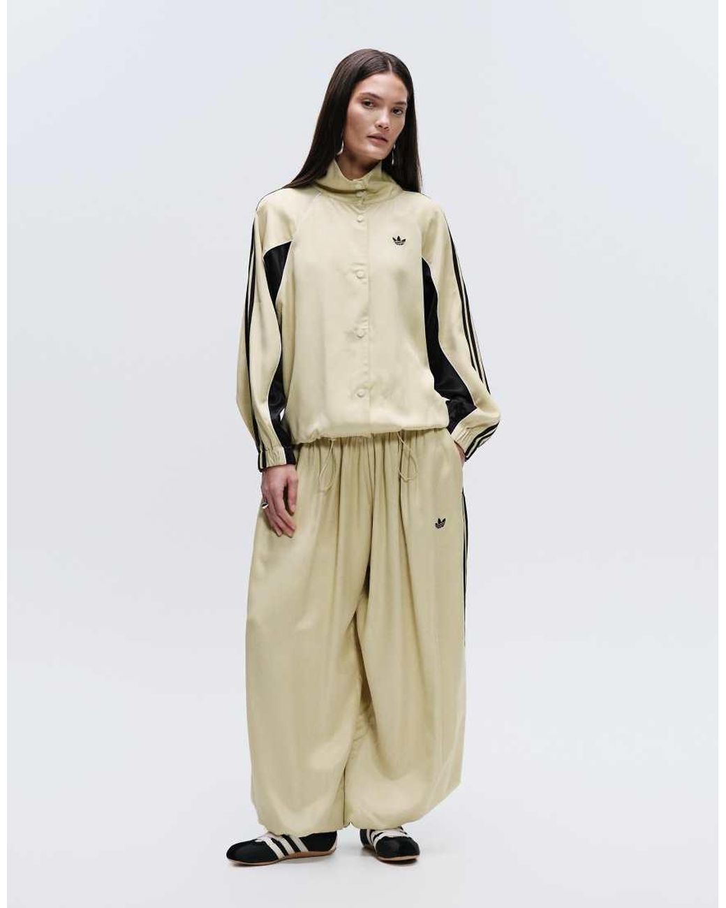 adidas Originals x ASOS Natural Oversized Funnel Neck Track Top