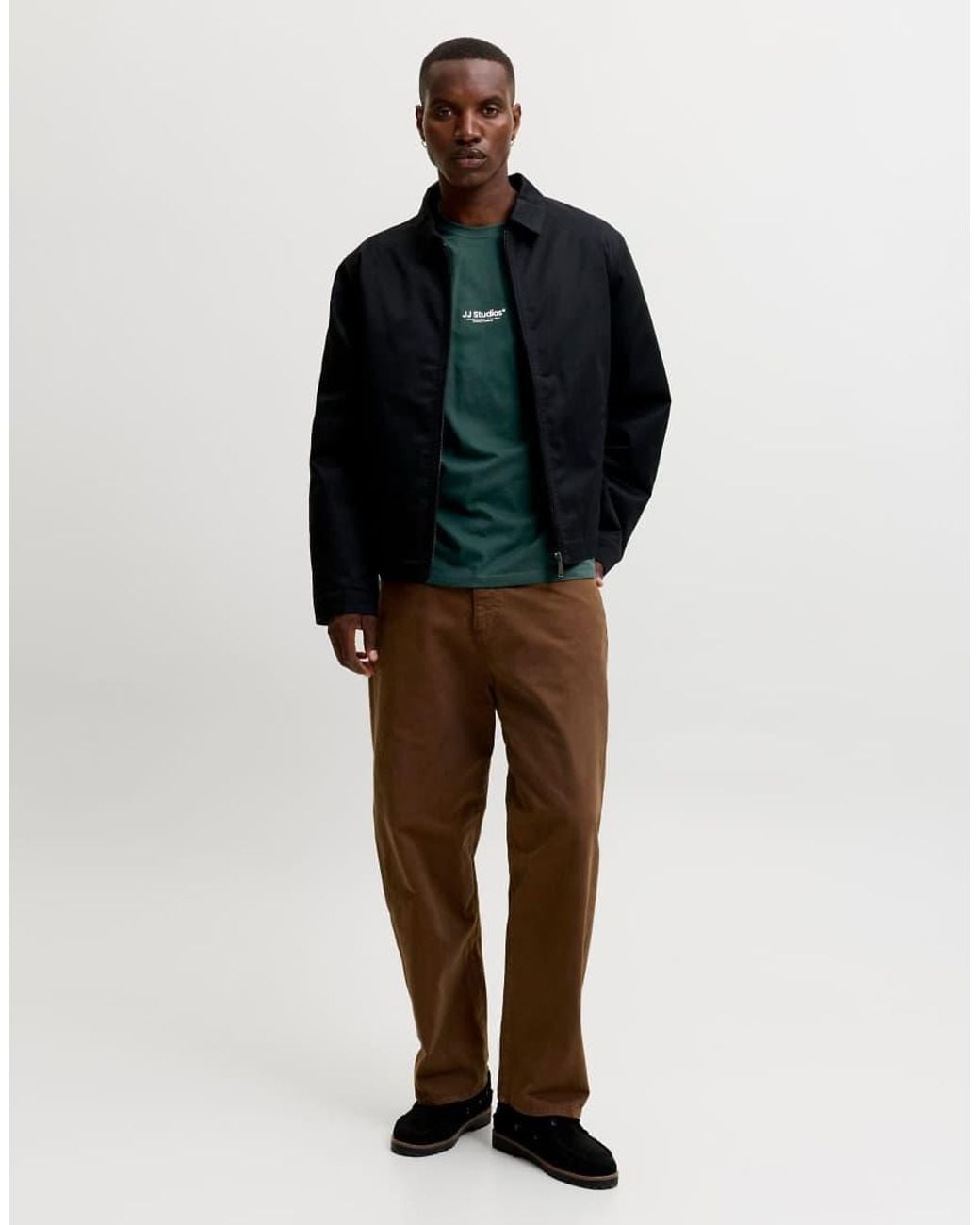 Jack & Jones Green Soho Lace Relaxed Fit Crew Neck Short Sleeve T-Shirt for men