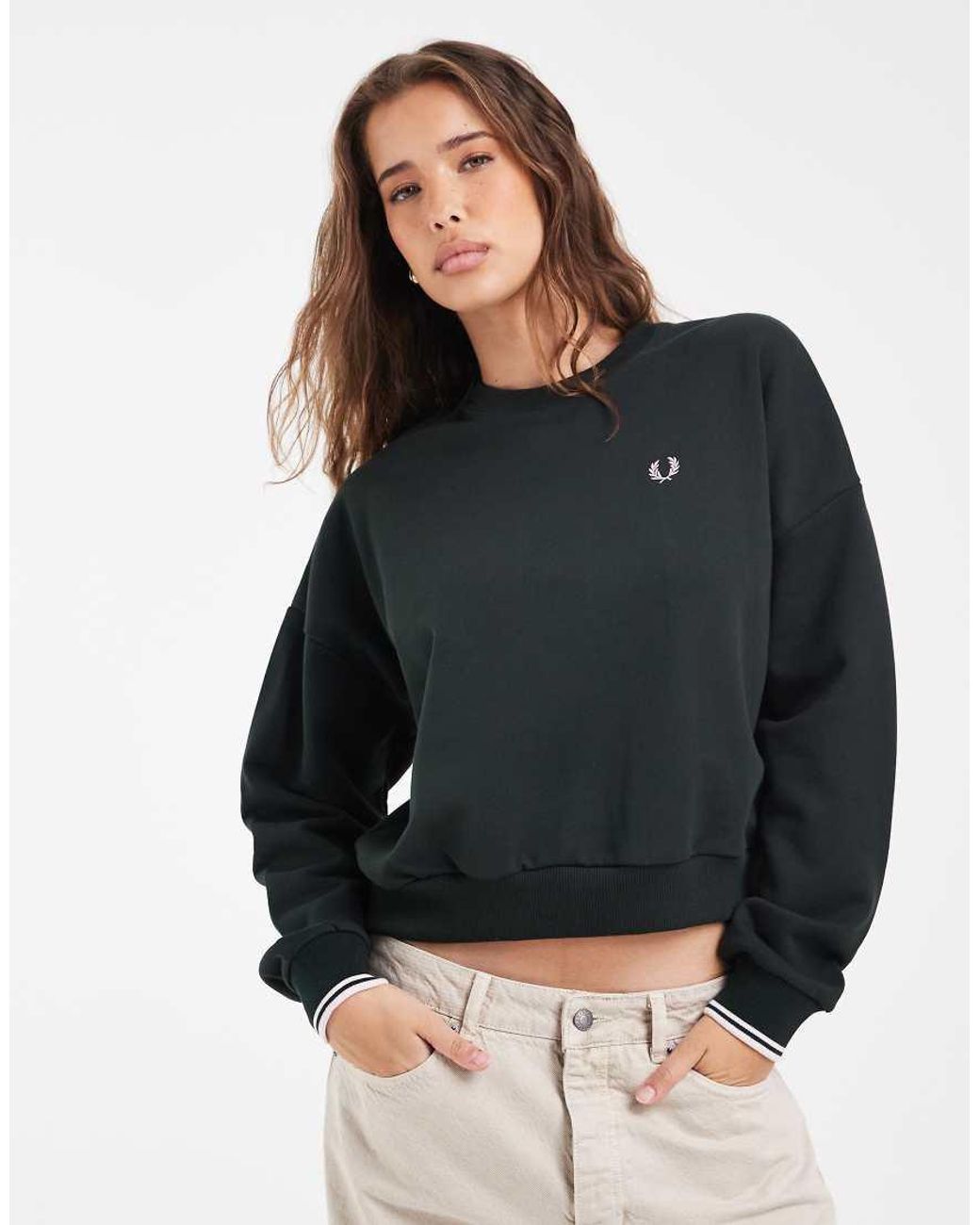 Fred Perry Gray Tipped Sweatshirt
