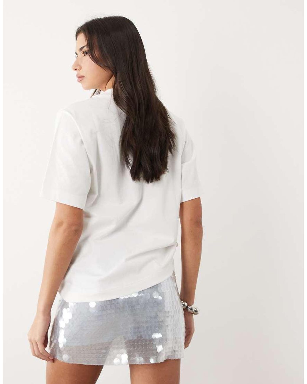 Gina Tricot Natural Sequin Mini Skirt