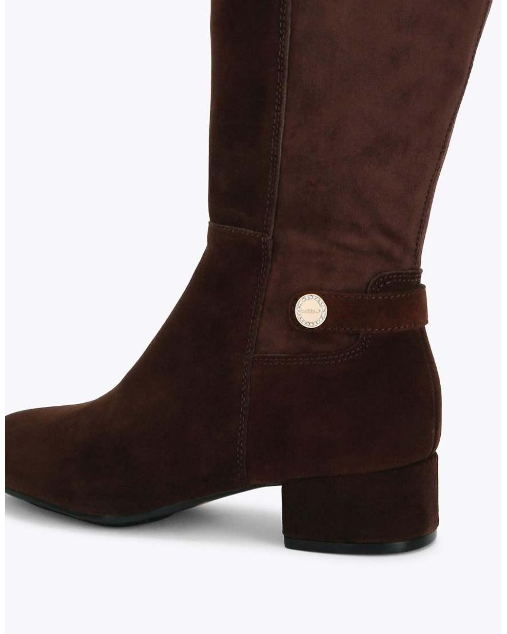 Carvela Kurt Geiger Brown Gaia Knee2 Wide Fit Knee Boots