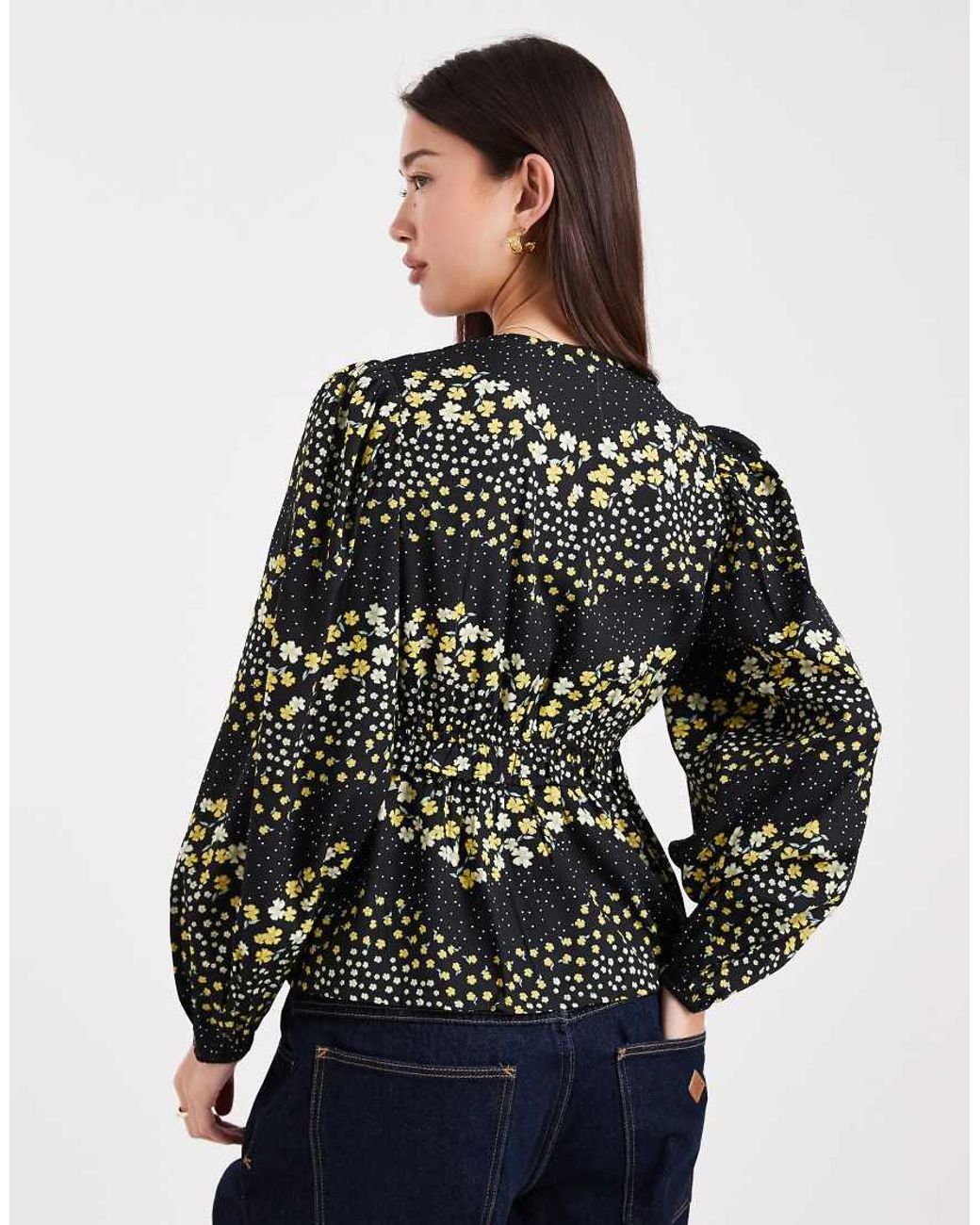 Wednesday's Girl Black Long Sleeve Floaty Blouse