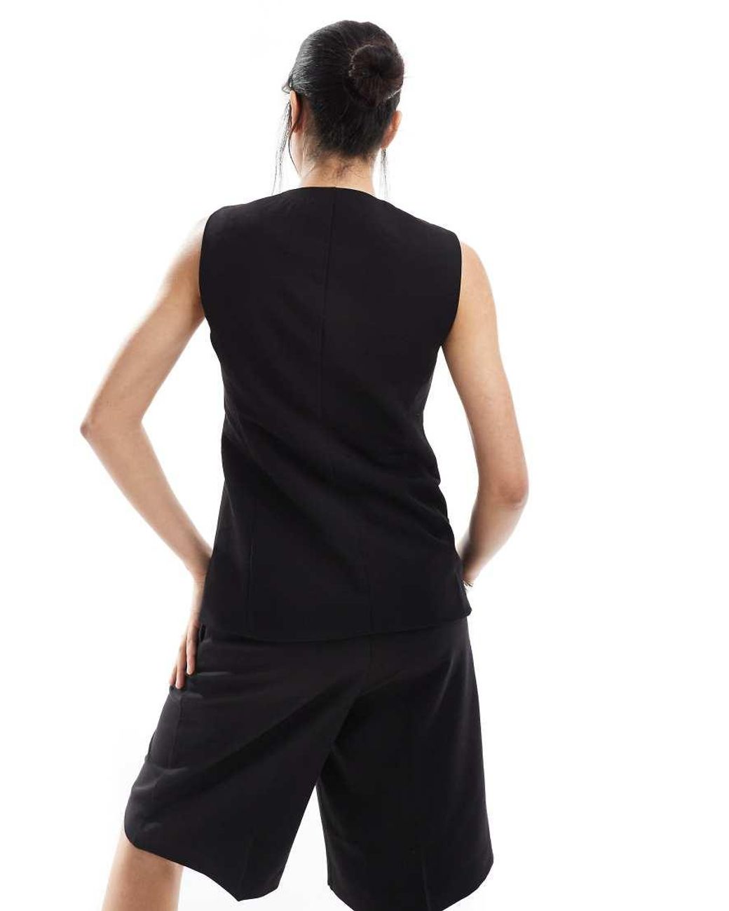 Pieces Blue Longline Waistcoat