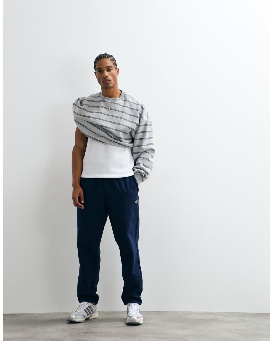 Adidas Originals Blue Essential Cuffed Joggers for men