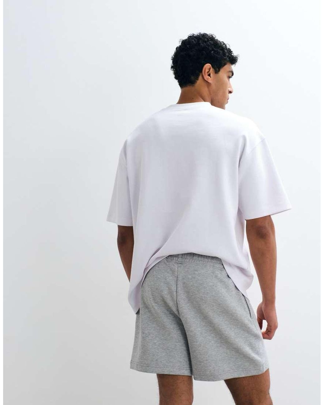 Hollister White Mid Thigh Jersey Shorts for men