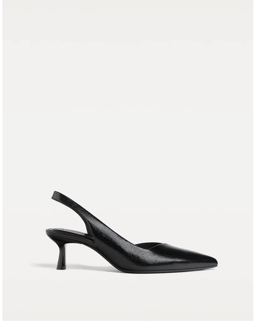 Stradivarius Black Kitten Heel Slingback