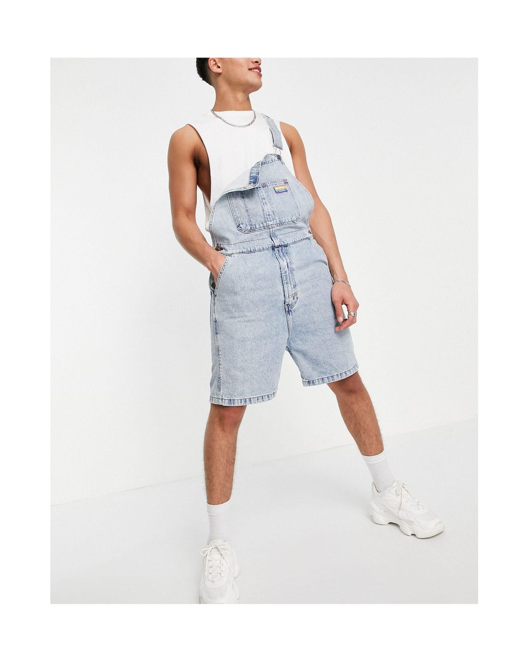 Pride Liberation Denim Dungaree Shorts 