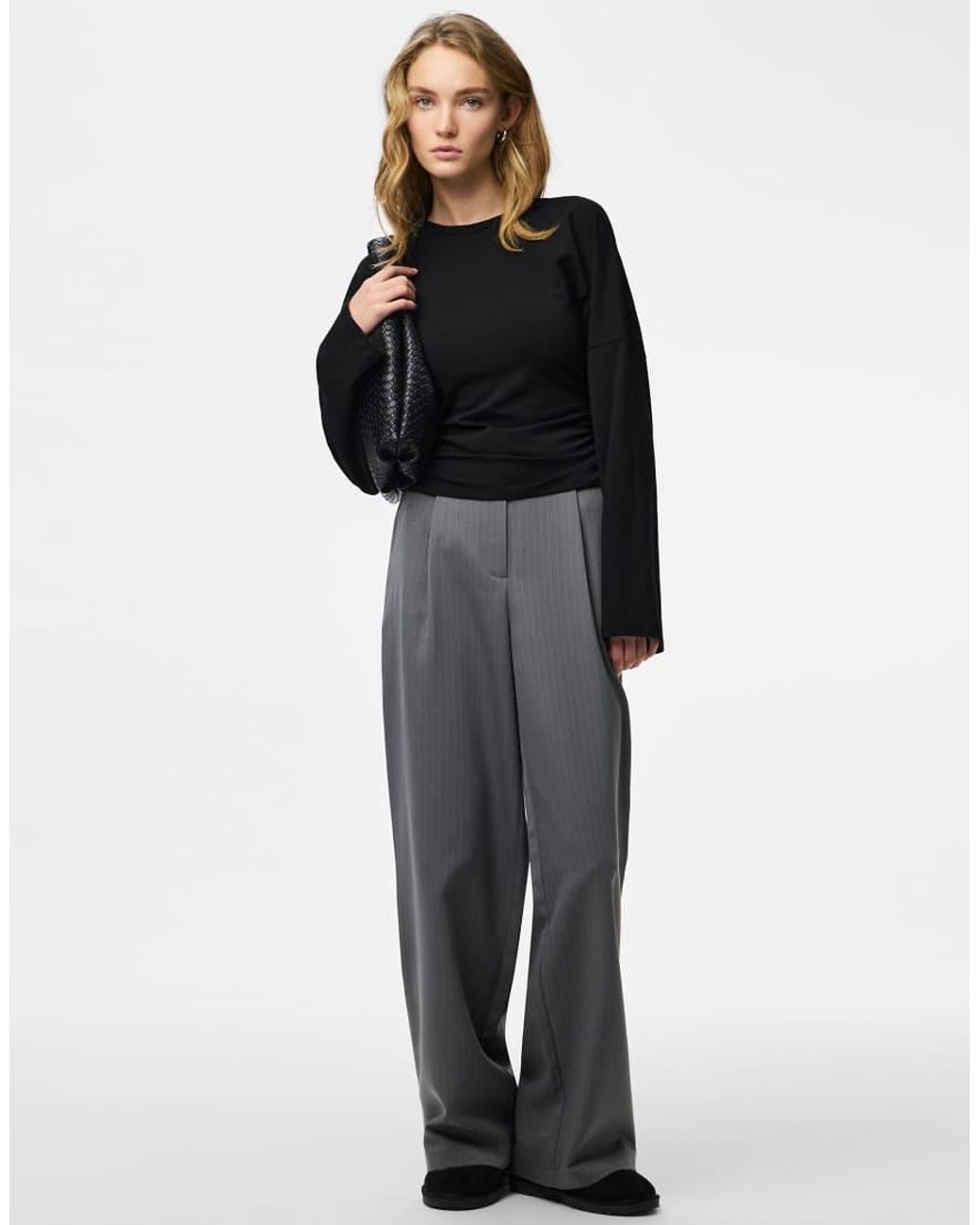 Pieces Black Long Sleeved Top