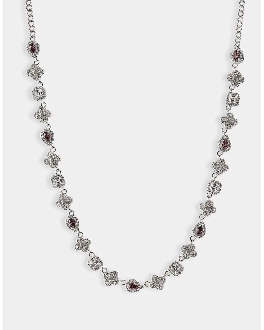 CERNUCCI Brown Iced Multi Gemstone Cuban Chain