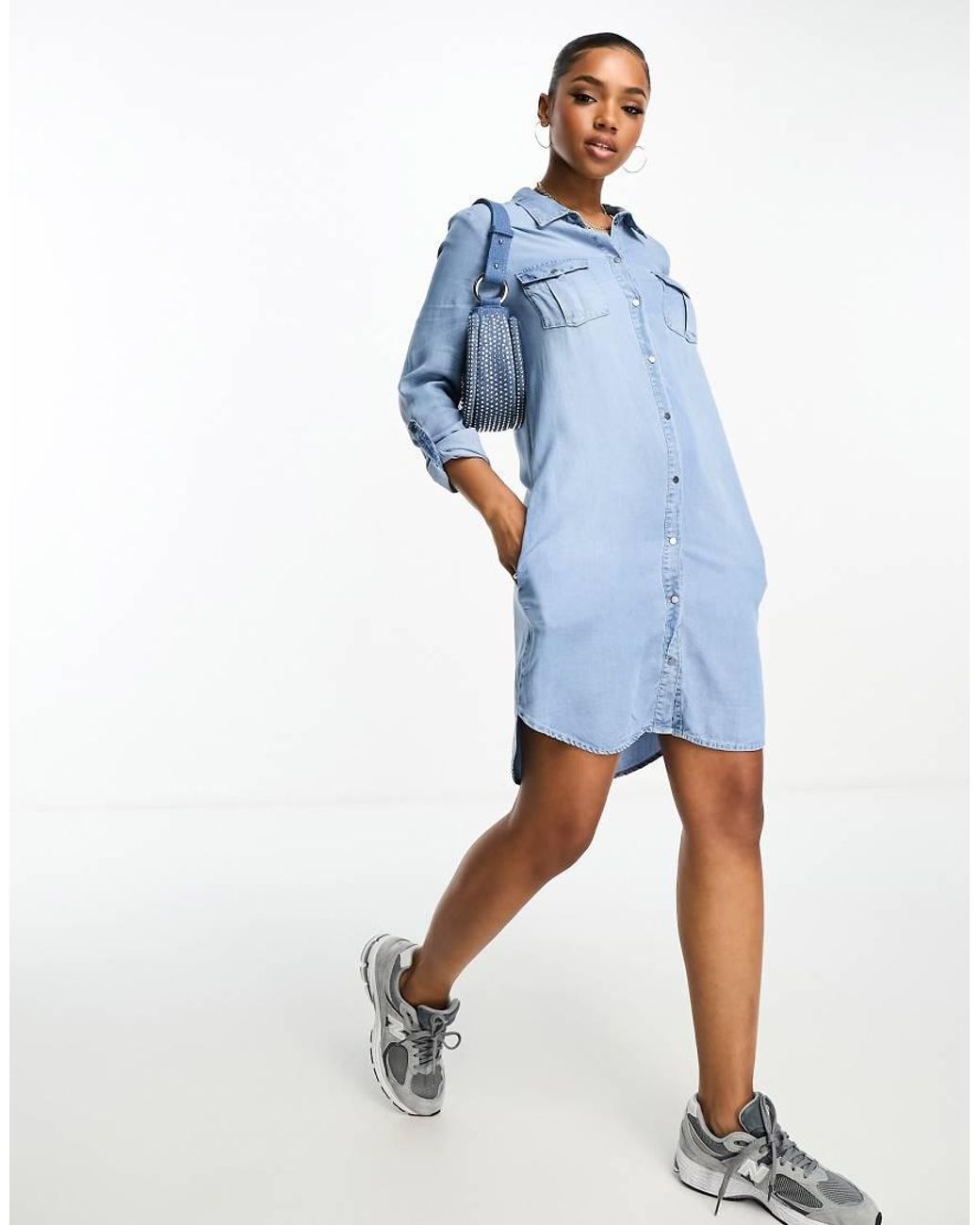 Vero Moda Blue Denim Mini Dress
