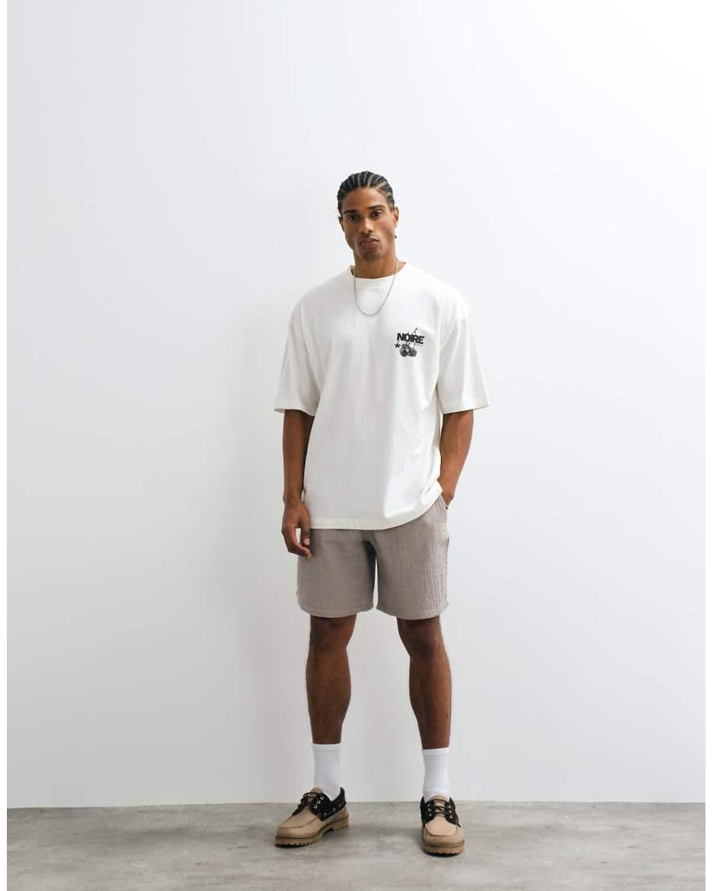 ASOS White Oversized T-Shirt With Cherry Graphic for men