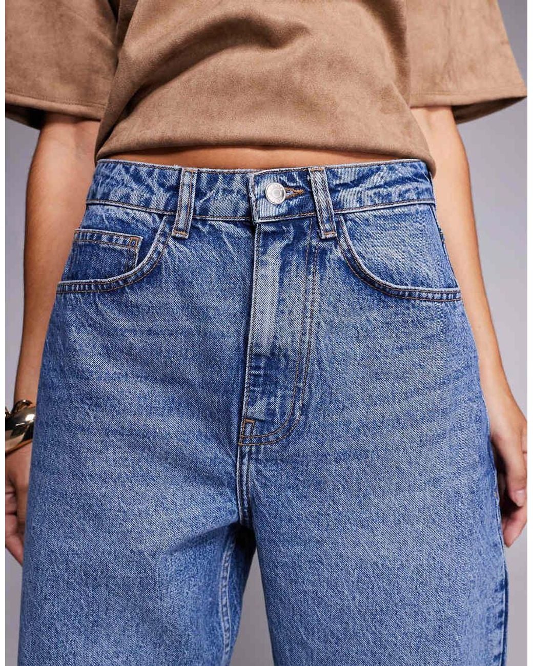 ASOS Blue Slim Barrel Jean