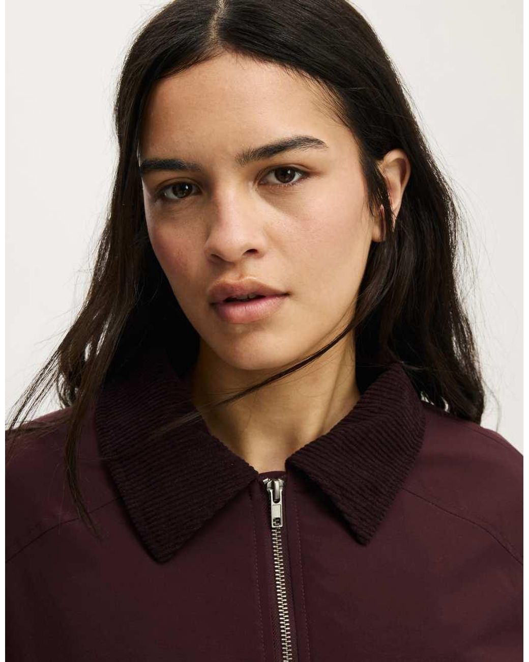 Cotton On Purple Contrast Collar Oversized Jacket