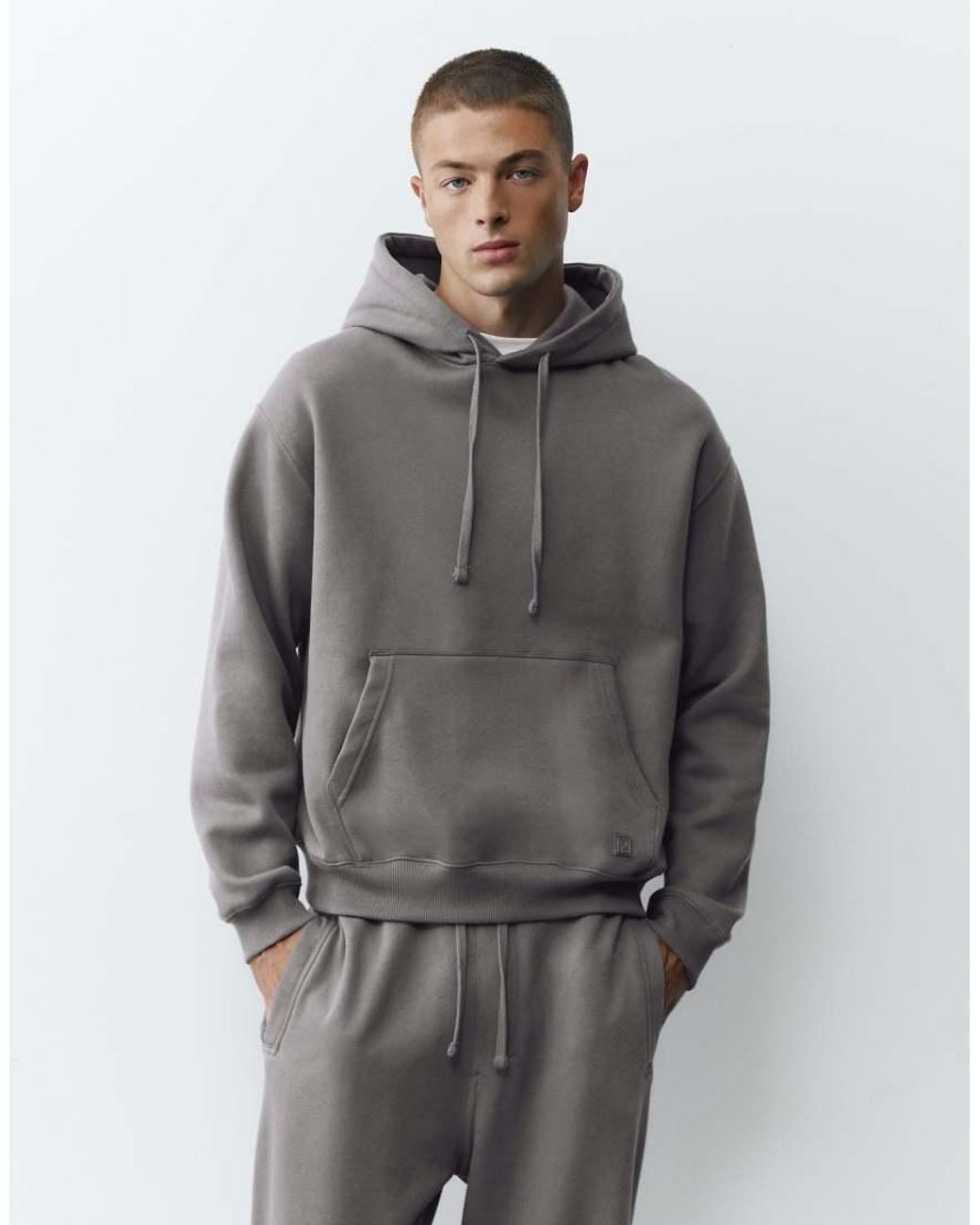 Pull&Bear Gray Joggers And Sweatshirt Pack for men