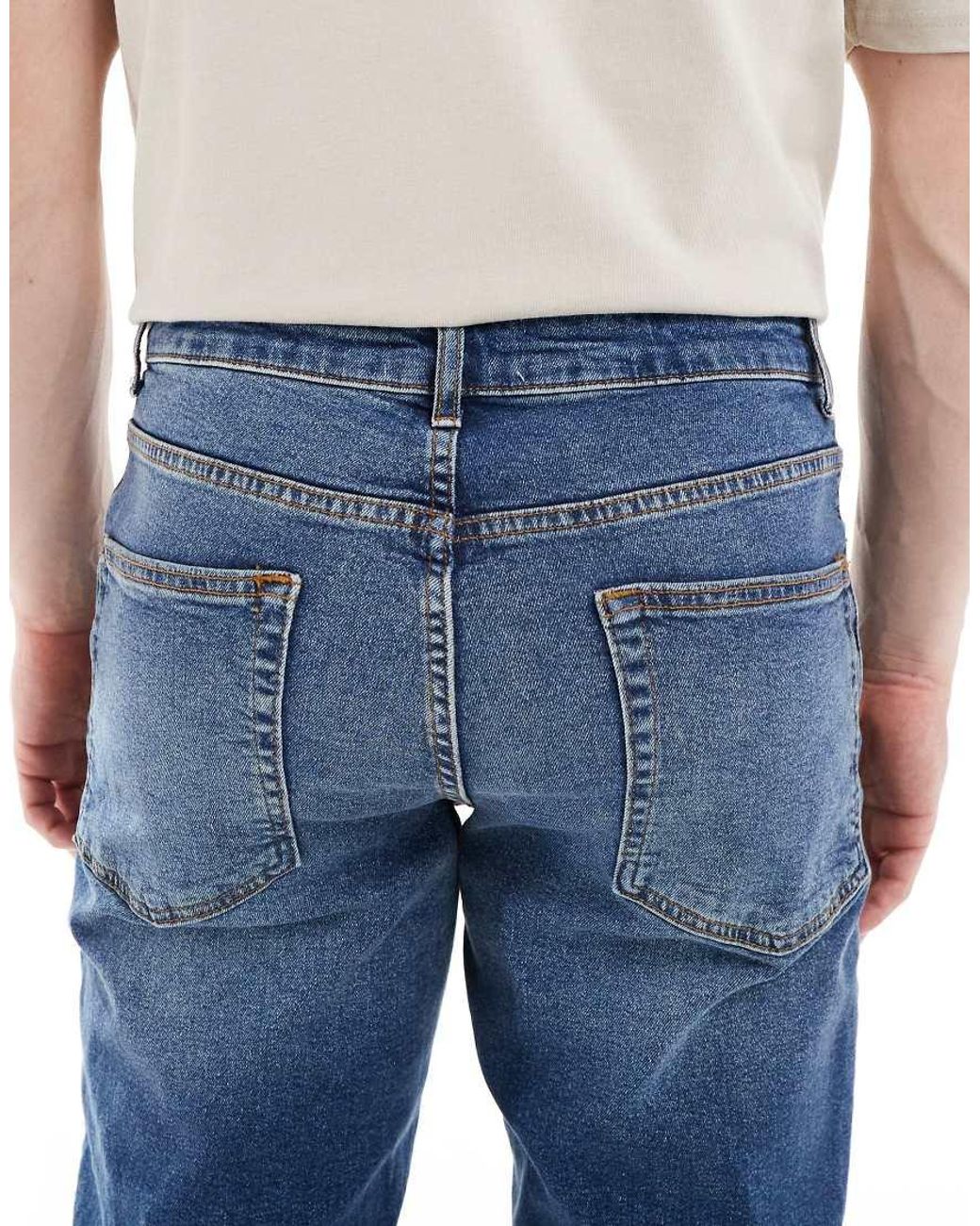 ASOS Blue Stretch Slim Jeans for men