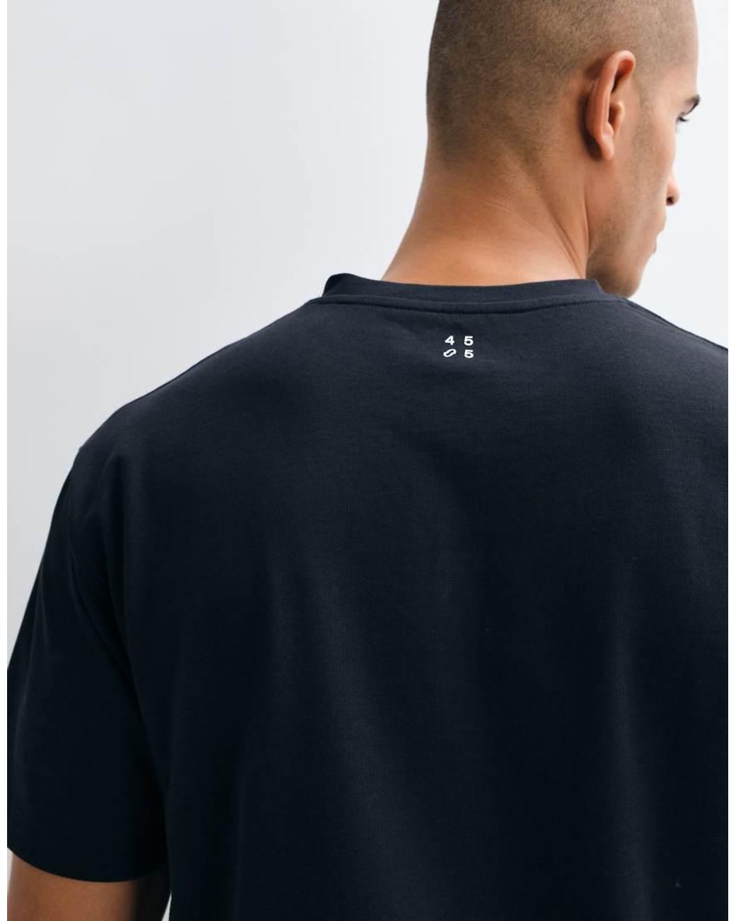 4505 Blue Heavyweight Cotton Boxy Fit Henley T-shirt With Quick Dry Finish for men