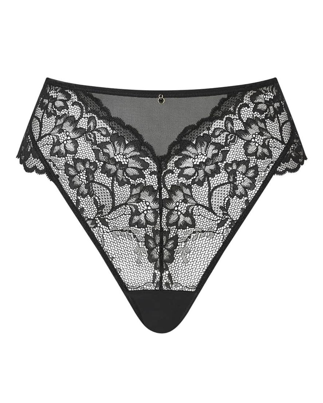Ann Summers Black Sexy Lace High Waist Brief