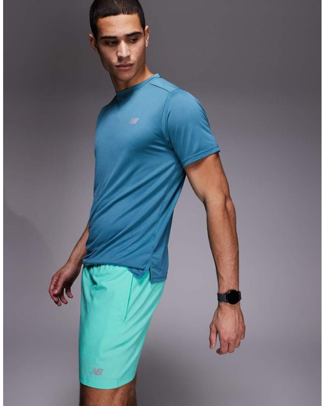 New Balance Blue Sport Essentials 5 Inch Shorts for men