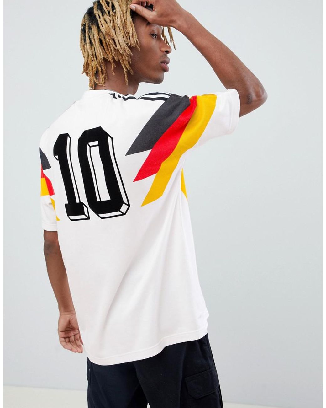 adidas Originals Retro Germany Football Jersey In White Ce2343 for Men |  Lyst