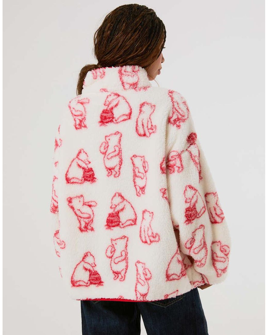 Skinnydip London Red Disney Winnie The Pooh Outline Fleece Jacket