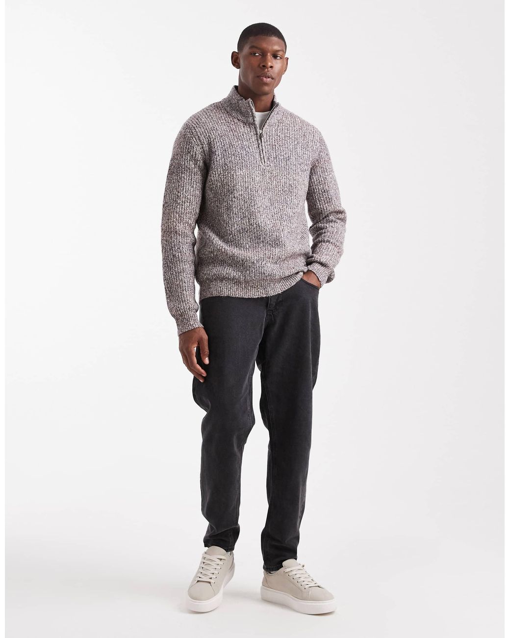 Threadbare – strickpullover in Gray für Herren