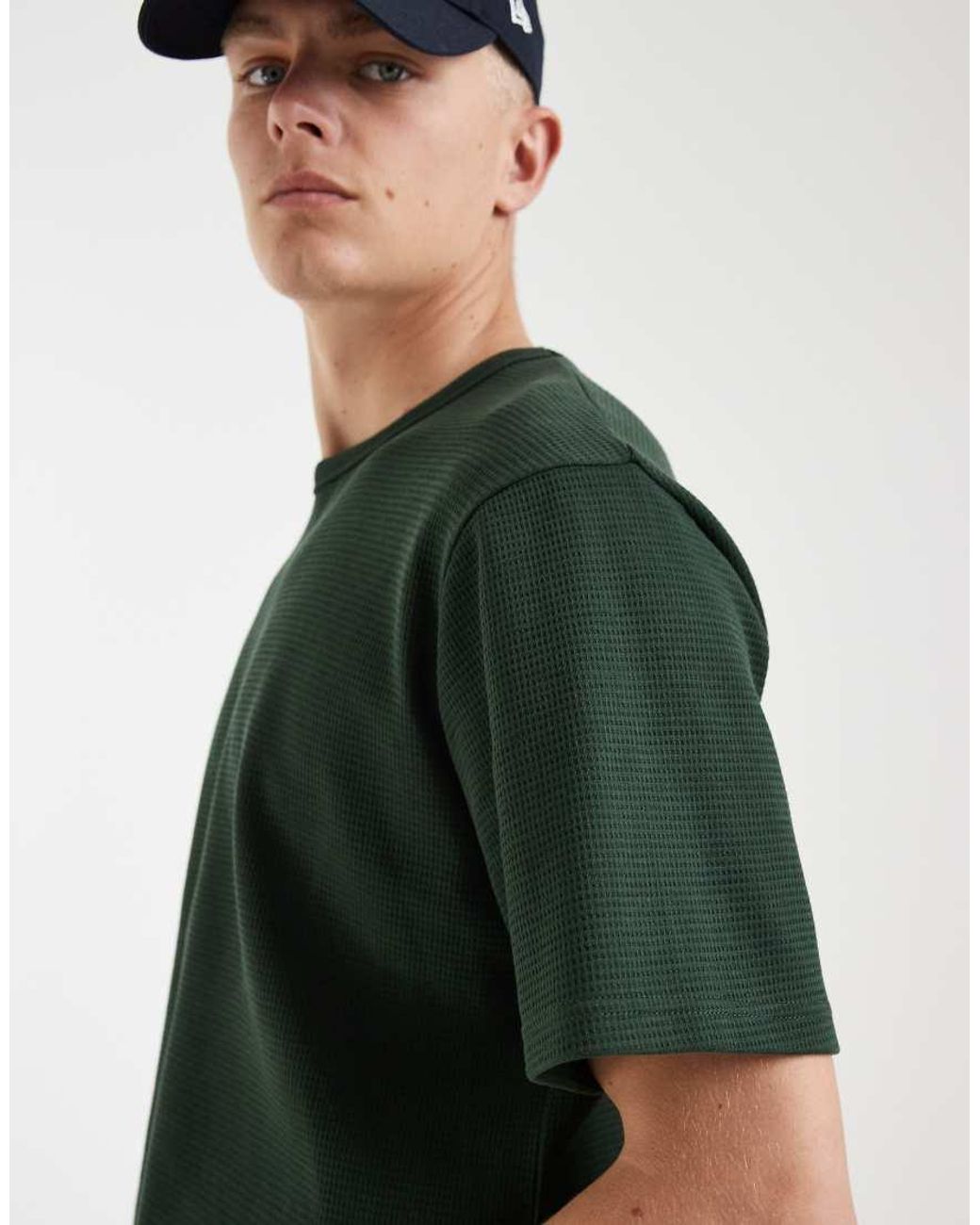 Redefined Rebel Green Boxy Oversized T-Shirt for men