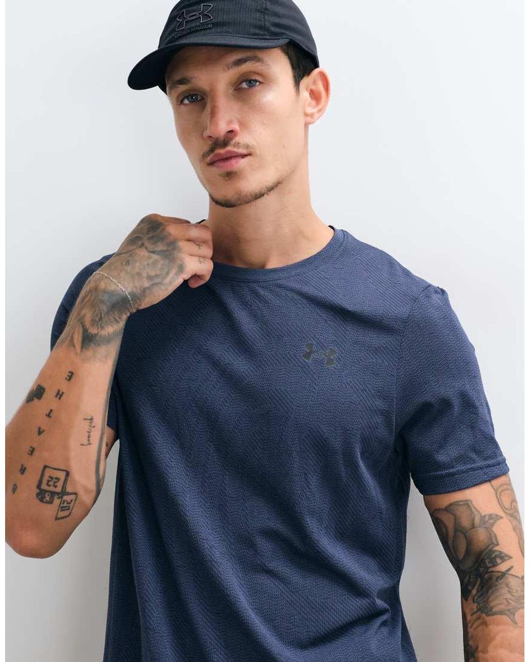 Under Armour Blue Vanish Seamless Novelty Short Sleeve T-shirt for men