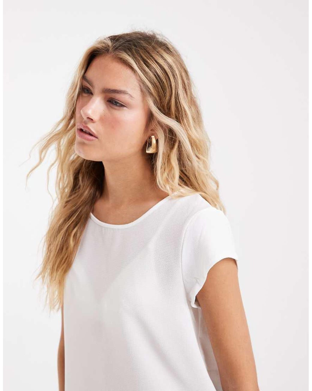ONLY White Zip Back Blouse