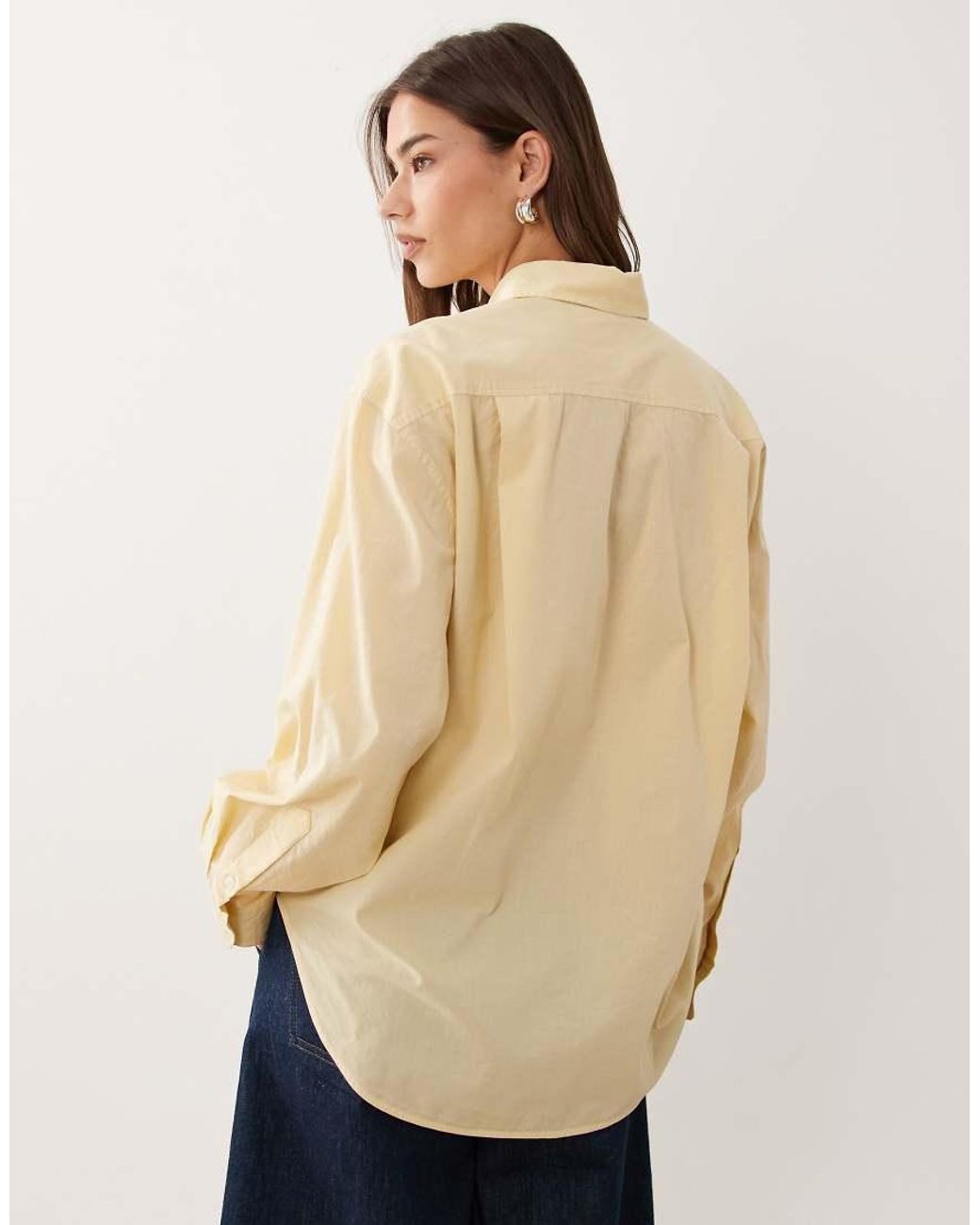 ARKET Natural Boxy Cotton Poplin Shirt