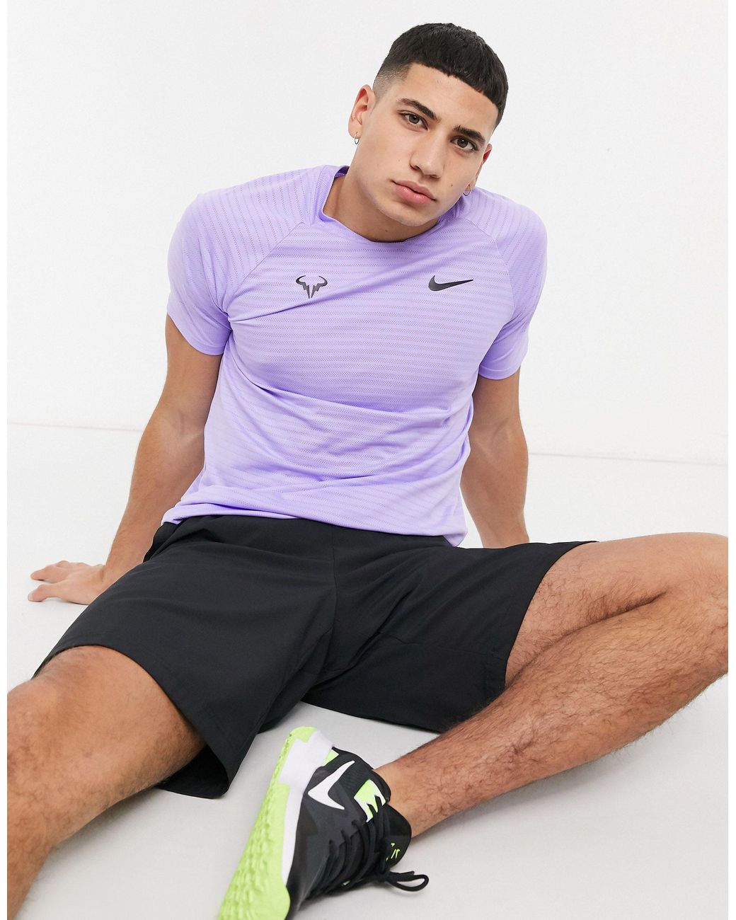 Nike Rafael Nadal Court Aeroreact Slam T-shirt in Purple for Men | Lyst UK