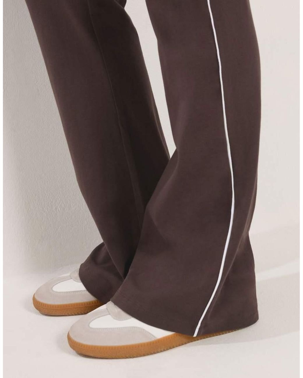 Long Tall Sally Brown Striped Flare Leggings