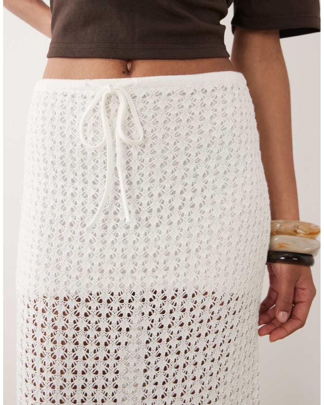 Mango Natural Teen Knitted Maxi Skirt