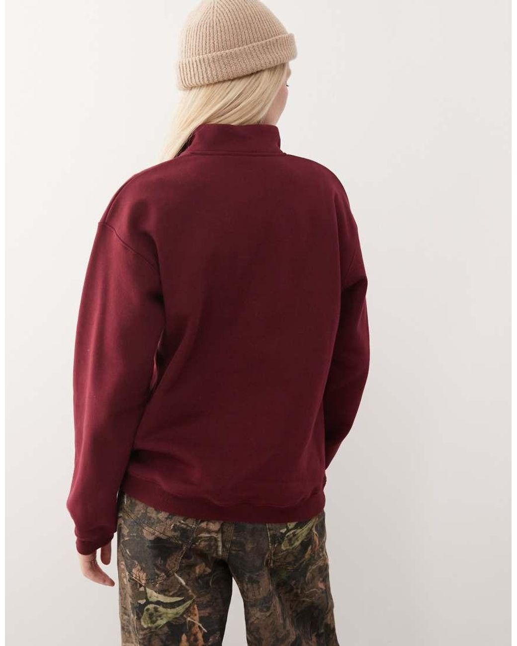 Columbia Red Meridian Creek Quarter Zip Fleece
