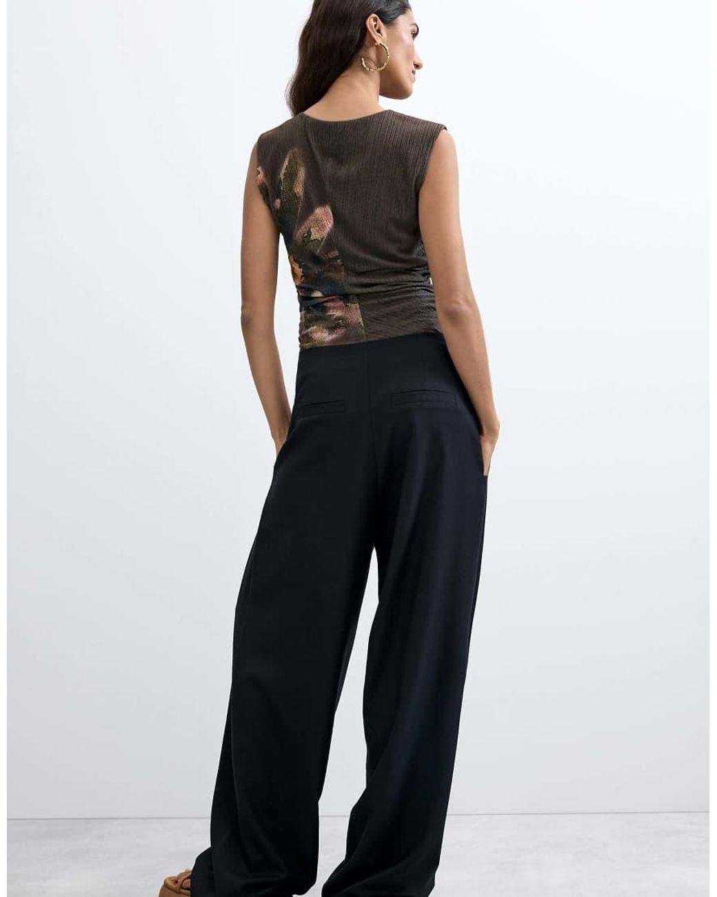 Desigual Blue Long Pleated Trousers