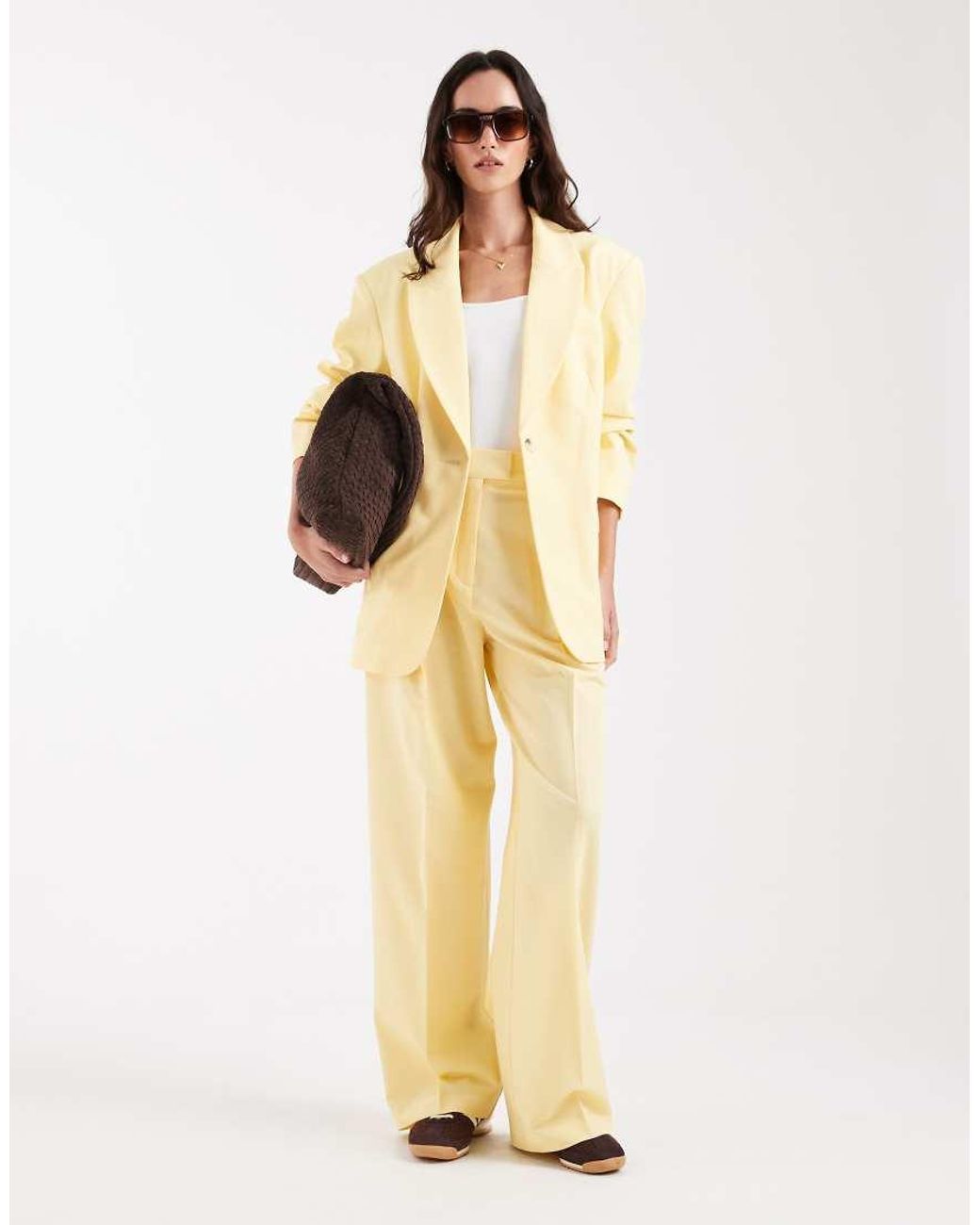 ASOS Elegante Oversized Blazer in het Natural