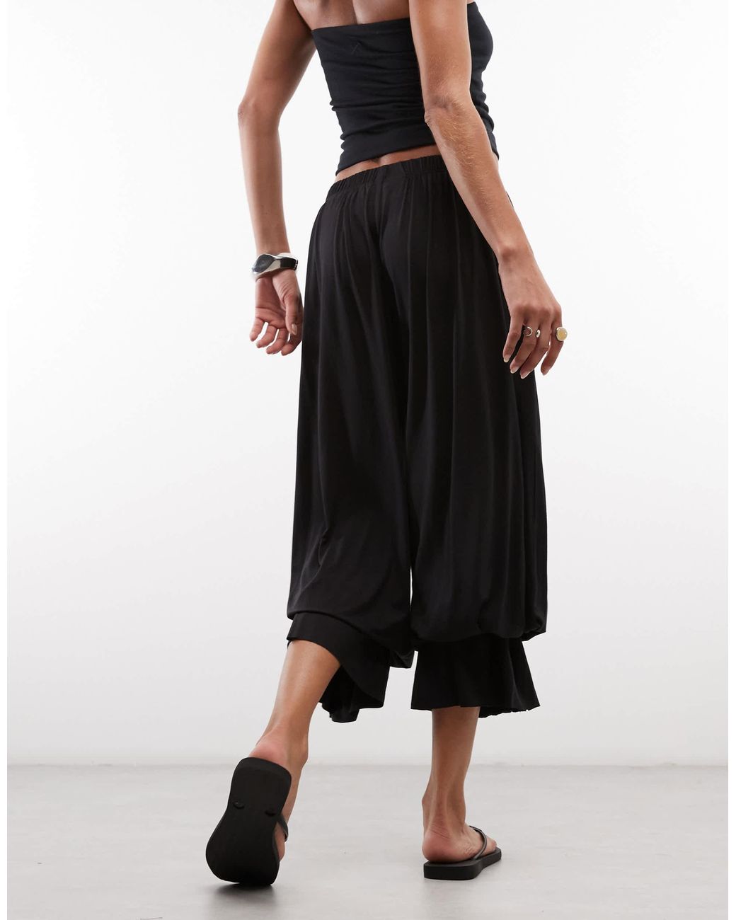 Monki Black Balloon Trousers