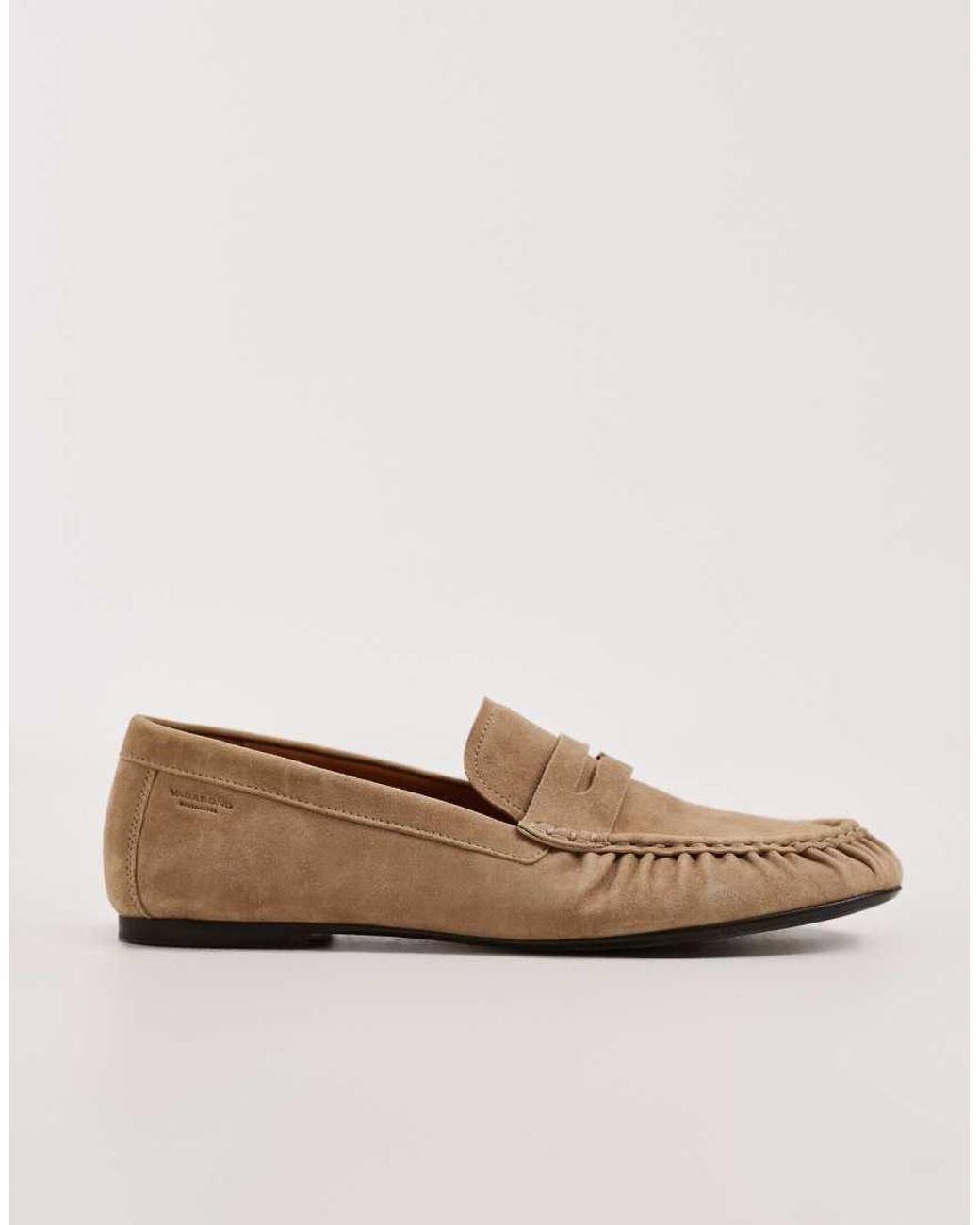 Vagabond Blue Shoemakers Aleya Suede Ruched Penny Loafer