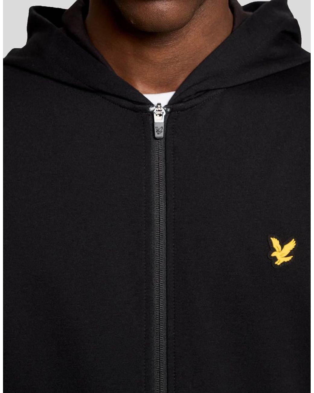 Lyle & Scott Black Sports Lightweight Full Zip Hoodie for men