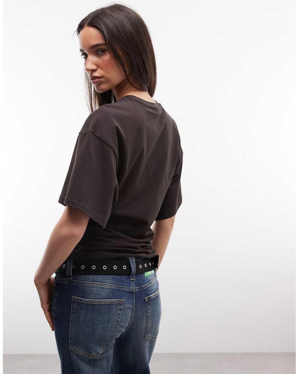 Weekday Brown Cinched Waist T-shirt