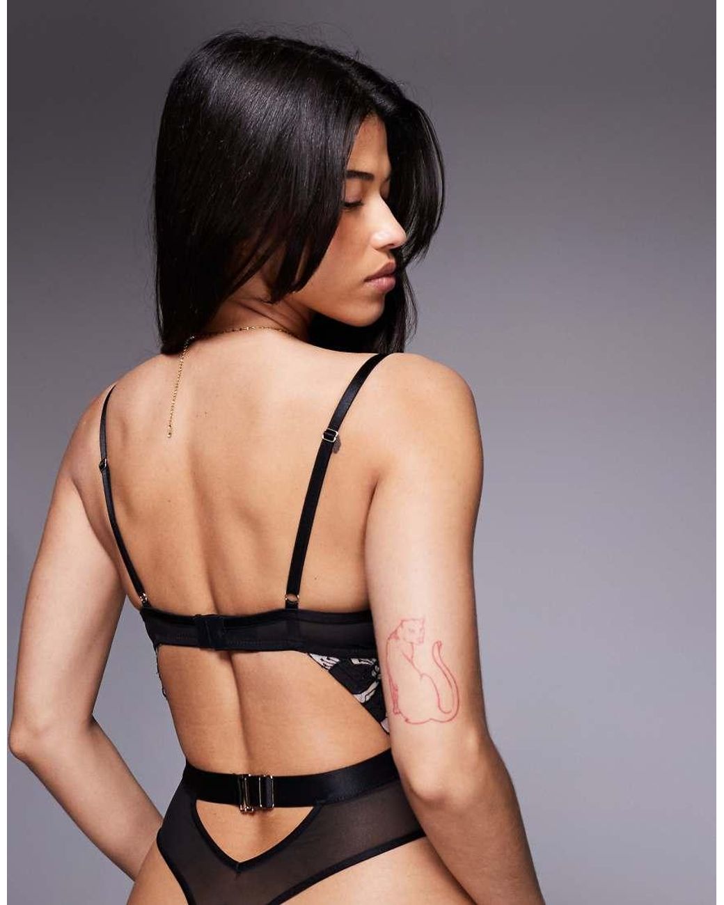 Body Dark Side De Ann Summers de color Black