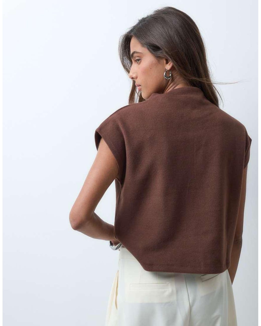 ASOS Brown Supersoft Boxy Crop Top