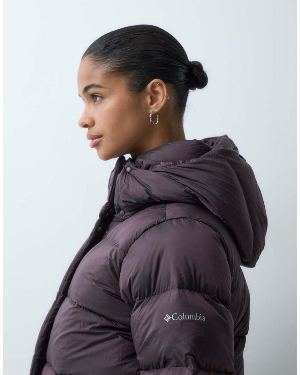 Columbia Purple Amaze Puff Hooded High Shine Jacket