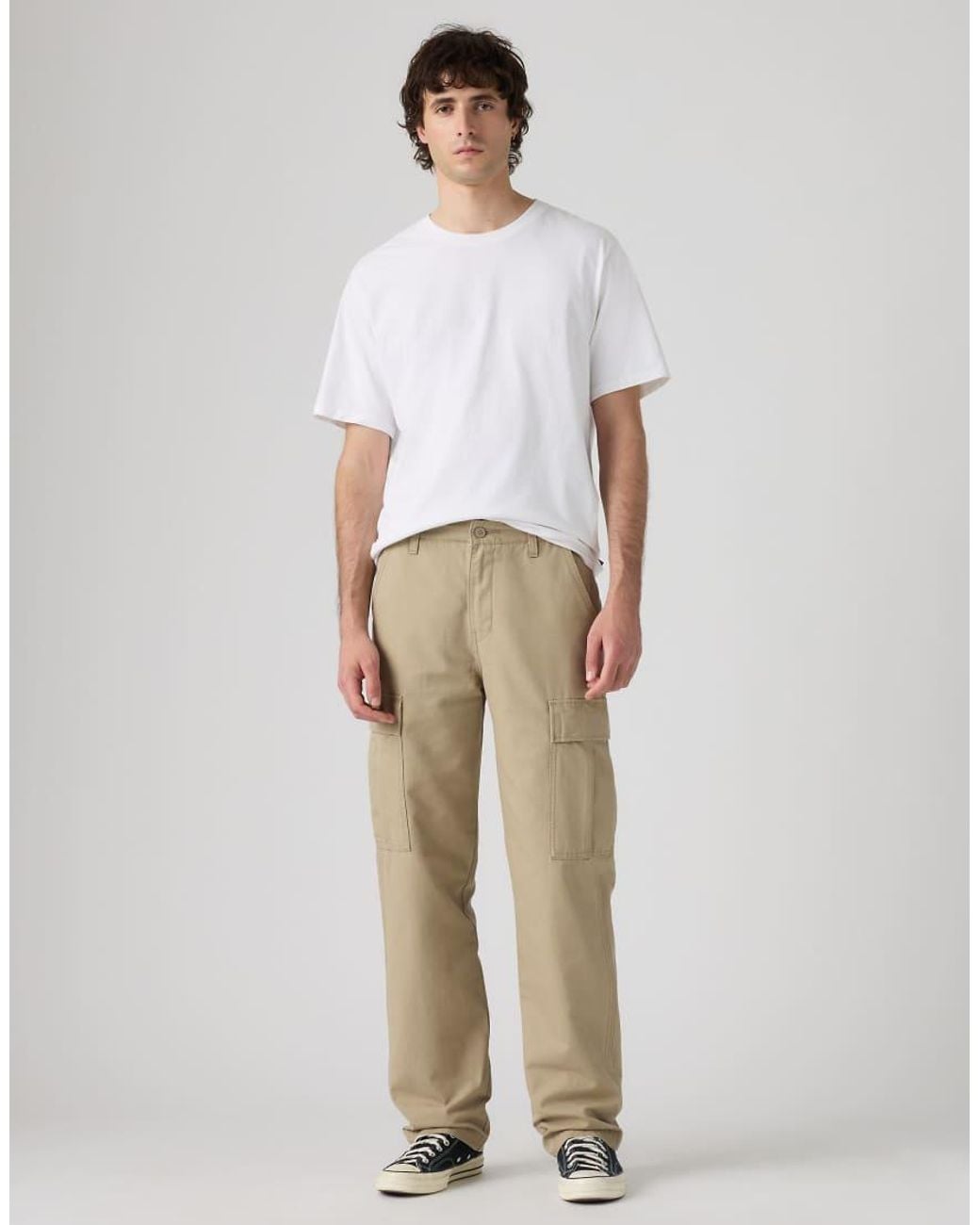 Levi's White Xx Cargo Straight Lightweight Pants for men