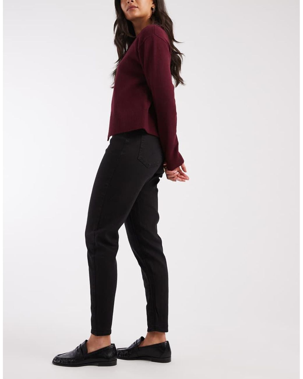 Levi's Black High Waisted Mom Jeans