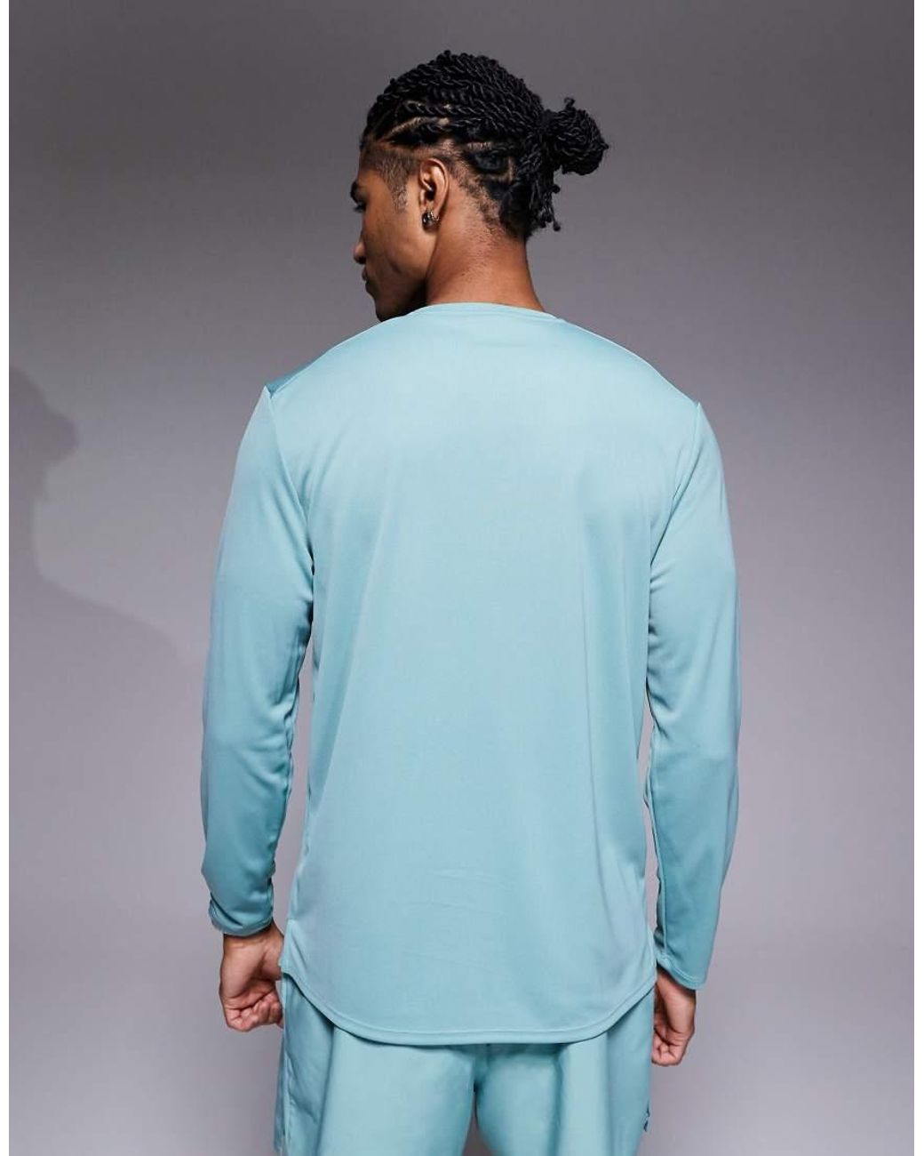 Nike Blue Miler Dri-fit Long Sleeve Top for men