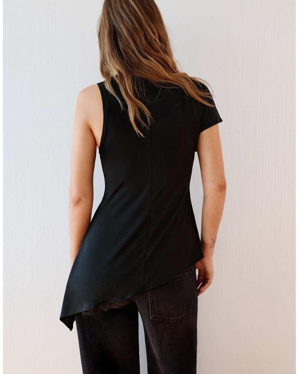 Pull&Bear Asymmetrische Top in het White