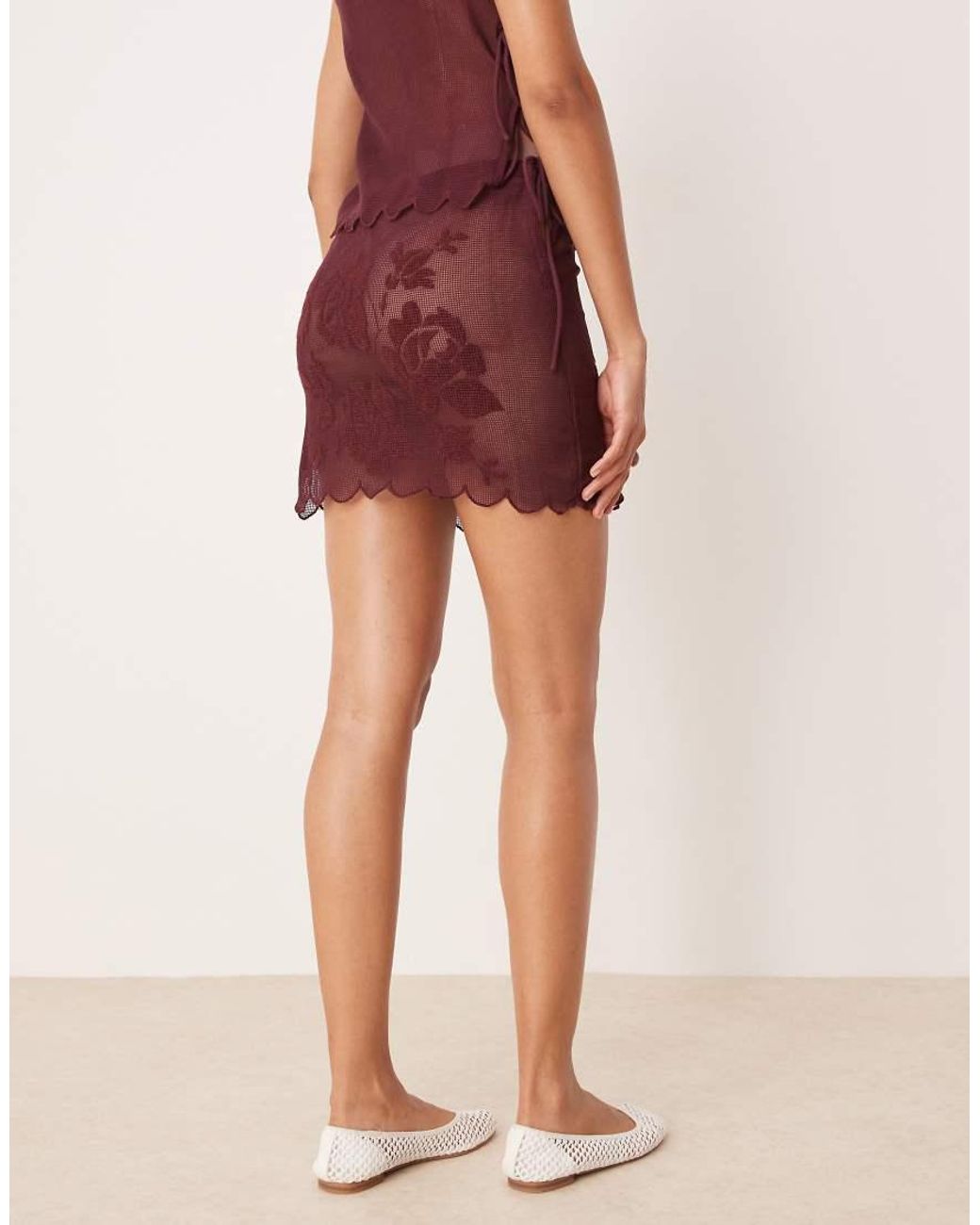 ASOS Pink Co-ord Mesh Tie Side Mini Skirt