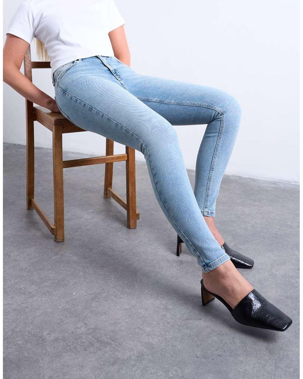Topshop Hourglass Blue Jamie High Rise Skinny Jean